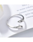 Zwięzłe Unisex Fashion niestandardowe regulowane otwarcie pierścień ze stali nierdzewnej srebrny Trendy wysokiej jakości obrączk