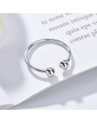 Zwięzłe Unisex Fashion niestandardowe regulowane otwarcie pierścień ze stali nierdzewnej srebrny Trendy wysokiej jakości obrączk