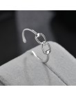 Zwięzłe Unisex Fashion niestandardowe regulowane otwarcie pierścień ze stali nierdzewnej srebrny Trendy wysokiej jakości obrączk