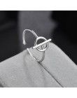 Zwięzłe Unisex Fashion niestandardowe regulowane otwarcie pierścień ze stali nierdzewnej srebrny Trendy wysokiej jakości obrączk