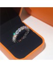 Vecalon Eternity pierścień przyrzeczenia 925 srebro 3 wiersze Pave AAAAA Cz komunikat obrączka pierścionki dla kobiet mężczyzn b
