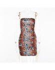 Hugcitar wzór w cętki backless sexy bodycon mini sukienka 2019 lato kobiety moda głęboki dekolt slip imprezowy streetwear ubrani
