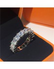 Vecalon Eternity pierścień przyrzeczenia 925 srebro 3 wiersze Pave AAAAA Cz komunikat obrączka pierścionki dla kobiet mężczyzn b