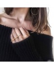 RscvonM minimalistyczne pierścienie Midi dla kobiet moda geometryczny długi pasek Knuckle biżuteria w stylu Vintage złoty kolor 