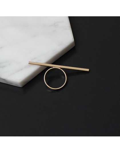 RscvonM minimalistyczne pierścienie Midi dla kobiet moda geometryczny długi pasek Knuckle biżuteria w stylu Vintage złoty kolor 
