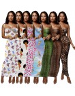 Seksowny wzór w cętki skóra węża sukienka kobiety Backless elegancka Bodycon smukła sukienka ołówkowa Plus rozmiar przepuszczaln