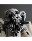 Unikalny Punk Gothic Satanic Demon Sorath pierścień czaszka mężczyźni 316L ze stali nierdzewnej w stylu motocyklowym pierścień B