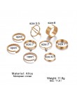 VKME Vintage Twist Gold Sliver zestaw pierścieni Lady okrągły pierścień kobiet Knuckle moda biżuteria ślubna akcesoria