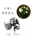 2018 Fashion Ring Dragon Luminous Rings Glow In Dark pterozaur Rings Finger Ringe złoty srebrny regulowany Man biżuteria ręczna