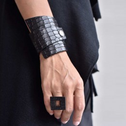YD & YDBZ nowy skórzany pierścień dla kobiet 2019 projektant mody Punk Style biżuteria pierścionki Handmade sztuczna skóra biżut