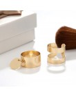RscvonM 2 sztuk/partia złote boho kolor zestaw pierścieni dla kobiet drążą okrągłe monety Knuckle Midi Finger pierścionki biżute