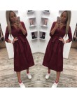 Casual Sashes linia kobiety sukienka damska z długim rękawem skręcić w dół kołnierz Fashion Party Dress jesień elegancka długa s