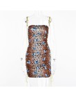 Hugcitar wzór w cętki backless sexy bodycon mini sukienka 2019 lato kobiety moda głęboki dekolt slip imprezowy streetwear ubrani