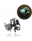 2018 Fashion Ring Dragon Luminous Rings Glow In Dark pterozaur Rings Finger Ringe złoty srebrny regulowany Man biżuteria ręczna