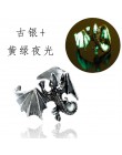 2018 Fashion Ring Dragon Luminous Rings Glow In Dark pterozaur Rings Finger Ringe złoty srebrny regulowany Man biżuteria ręczna