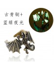 2018 Fashion Ring Dragon Luminous Rings Glow In Dark pterozaur Rings Finger Ringe złoty srebrny regulowany Man biżuteria ręczna