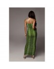 Seksowny wzór w cętki skóra węża sukienka kobiety Backless elegancka Bodycon smukła sukienka ołówkowa Plus rozmiar przepuszczaln