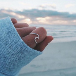 Bague Homme Bijoux fala pierścień akcesoria kobiety Bff biżuteria ze stali nierdzewnej syrenka pierścień mama siostra najlepszy 