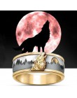 FDLK 2020 gorąca sprzedaż Two Tone złoto i srebro Call of the Wild Viking Wolf Ring moda męska biżuteria zespołu