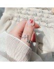 ANENJERY Dainty Micro cyrkon A-Z inicjały pierścionki dla kobiet 925 srebro nazwa pierścionki regulowany S-R400