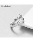 Uini-tail hot new 925 sterling silver europejska i amerykańska biżuteria miłość przytulić pierścień moda retro fala przepływu ot