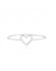 Minimalistyczny złoty srebrny cienki metal hollow heart love charm rozmiar 6 7 8 9 10 pierścienie dla kobiet prezent dla niej wi