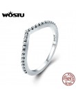 WOSTU 2019 nowy 100% 925 Sterling Silver Shimmering życzenie wieżowych palec serdeczny dla kobiet moda oryginalna biżuteria prez