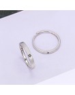 1PC minimalistyczny srebro kolor Sun Moon otwarty pierścień dla kobiet mężczyzn miłośników unikalna rzeźba Crescent obrączki ślu