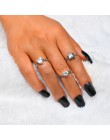6 sztuk/zestawów Vintage ręcznie Knuckle zestaw pierścieni dla kobiet złoty kolor Metal wiosna kształt hiperbola styl moda biżut