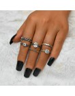 6 sztuk/zestawów Vintage ręcznie Knuckle zestaw pierścieni dla kobiet złoty kolor Metal wiosna kształt hiperbola styl moda biżut