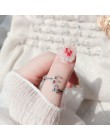 ANENJERY Dainty Micro cyrkon A-Z inicjały pierścionki dla kobiet 925 srebro nazwa pierścionki regulowany S-R400
