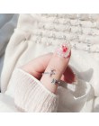 ANENJERY Dainty Micro cyrkon A-Z inicjały pierścionki dla kobiet 925 srebro nazwa pierścionki regulowany S-R400