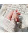 ANENJERY Dainty Micro cyrkon A-Z inicjały pierścionki dla kobiet 925 srebro nazwa pierścionki regulowany S-R400