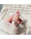 ANENJERY Dainty Micro cyrkon A-Z inicjały pierścionki dla kobiet 925 srebro nazwa pierścionki regulowany S-R400