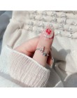ANENJERY Dainty Micro cyrkon A-Z inicjały pierścionki dla kobiet 925 srebro nazwa pierścionki regulowany S-R400