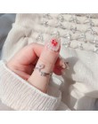 ANENJERY Dainty Micro cyrkon A-Z inicjały pierścionki dla kobiet 925 srebro nazwa pierścionki regulowany S-R400