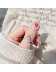 ANENJERY Dainty Micro cyrkon A-Z inicjały pierścionki dla kobiet 925 srebro nazwa pierścionki regulowany S-R400