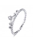 WOSTU 2019 nowy 100% 925 Sterling Silver Shimmering życzenie wieżowych palec serdeczny dla kobiet moda oryginalna biżuteria prez
