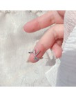 ANENJERY Dainty Micro cyrkon A-Z inicjały pierścionki dla kobiet 925 srebro nazwa pierścionki regulowany S-R400