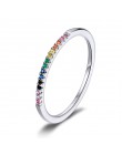 WOSTU 2019 nowy 100% 925 Sterling Silver Shimmering życzenie wieżowych palec serdeczny dla kobiet moda oryginalna biżuteria prez