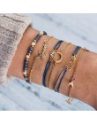 30 style czeski bransoletka zestaw dla kobiet powłoki gwiazda mapa lotus ananas serca kamień naturalny koraliki łańcuchy bransol
