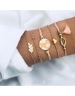 Zestaw ślicznych bransoletek na rękę boho złote srebrne liście cienkie lekkie efektowne stylowe