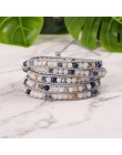 YGLINE kobiety bransoletka boho z kamienia naturalnego 5X skórzana bransoletka z kamienia bransoletka z paciorkami Drop shipping