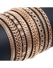 20cm bransoletki dla kobiet mężczyzn 585 różowe złoto Curb ślimak Foxtail Venitian Link łańcuchy męskie bransoletki biżuteria pr