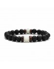 18 styl naturalny kamienny koralik bransoletka Rock Hip-Hop Rock Street kultura kolorowy kamień człowiek bransoletka moda Trendy