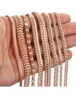 20cm bransoletki dla kobiet mężczyzn 585 różowe złoto Curb ślimak Foxtail Venitian Link łańcuchy męskie bransoletki biżuteria pr