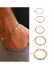 Męska bransoletka Curb kubański Link Chain męskie bransoletki damskie ze stali nierdzewnej złoty Tone nie znikną 3mm do 11mm