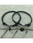 2 sztuk/partia, New Arrival para bransoletka stop klucz serce blokada Charm bransoletka ręcznie robiona biżuteria liny miłośnicy