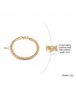 Męska bransoletka Curb kubański Link Chain męskie bransoletki damskie ze stali nierdzewnej złoty Tone nie znikną 3mm do 11mm