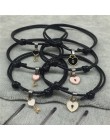 2 sztuk/partia, New Arrival para bransoletka stop klucz serce blokada Charm bransoletka ręcznie robiona biżuteria liny miłośnicy